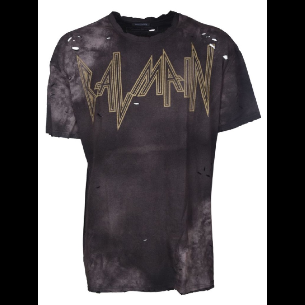 Oversized distressed Balmain T-shirt